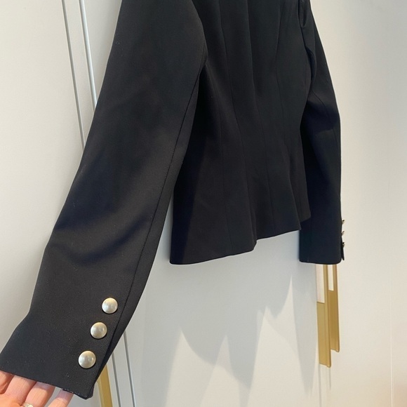 𝅺rebecca Taylor Black blazer with Bow detailing - Picture 3 of 10